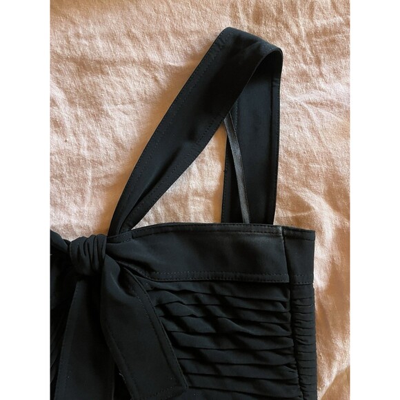 BCBG MAXAZRIA Black Maxi Dress Gown, Asymmetrical Straps Size XS‎ - Picture 14 of 16